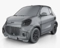 Smart ForTwo EQ Prime cabriolet 2022 3d model wire render