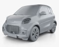 Smart ForTwo EQ Prime купе 2022 3D модель clay render