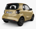 Smart ForTwo EQ Pulse coupe 2022 3d model back view