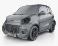 Smart ForTwo EQ Pulse coupe 2022 3d model wire render