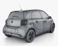 Smart ForFour EQ Passion 2022 3D модель