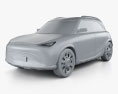 Smart Concept No 1 2022 3d model clay render