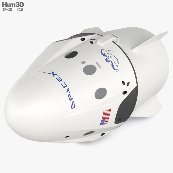 SpaceX Dragon 2 3D model