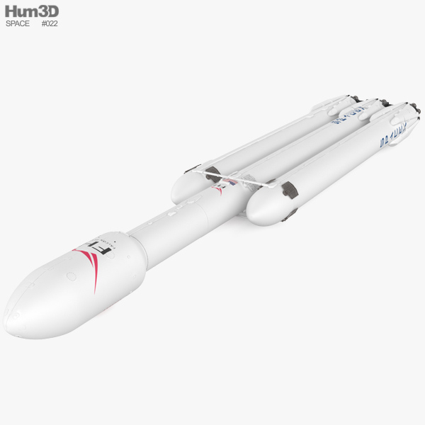 Falcon Heavy Modello 3D