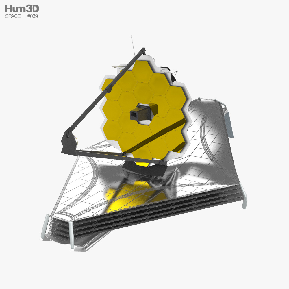 Telescopio espacial James Webb Modelo 3D