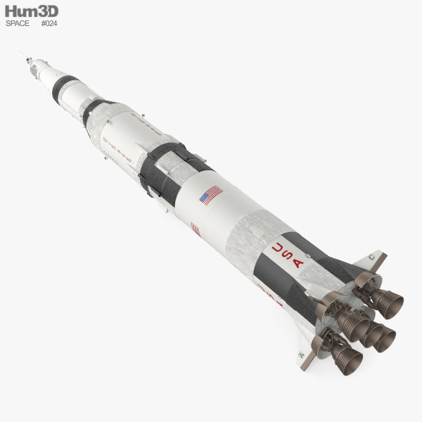 Saturn V 3D model - Spacecraft on Hum3D