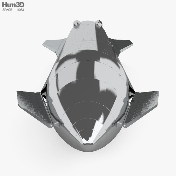 SpaceX Starship 3D model - Spacecraft on Hum3D