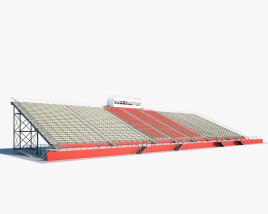 Clinton High tribune 3D 모델 