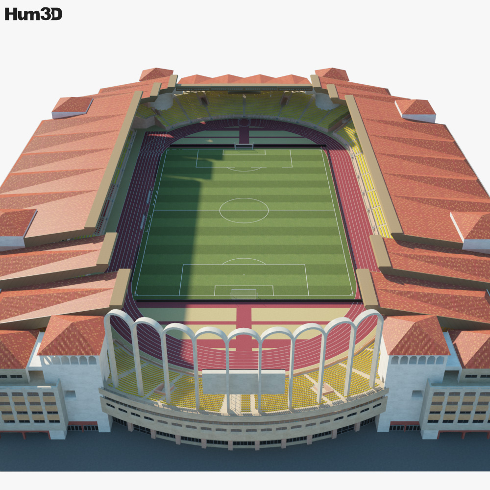 Stade Louis Ii 3d Model Architecture On Hum3d