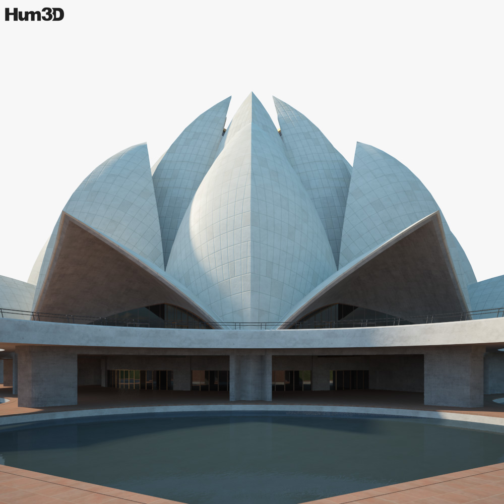 Lotus Temple 3D model Architecture on Hum3D