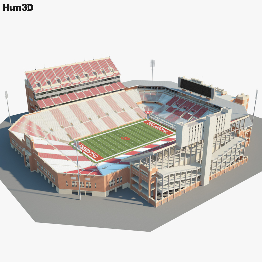 Gaylord Family Oklahoma Memorial Stadium 3D model Architecture on Hum3D