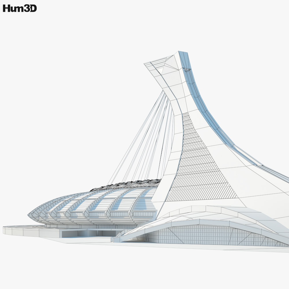 Olympic Stadium Montreal 3D model - Architecture on Hum3D