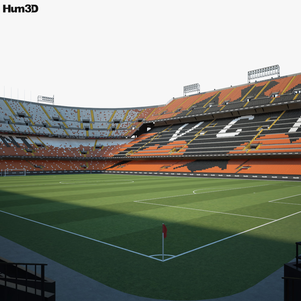 Estadio de Mestalla 3D model