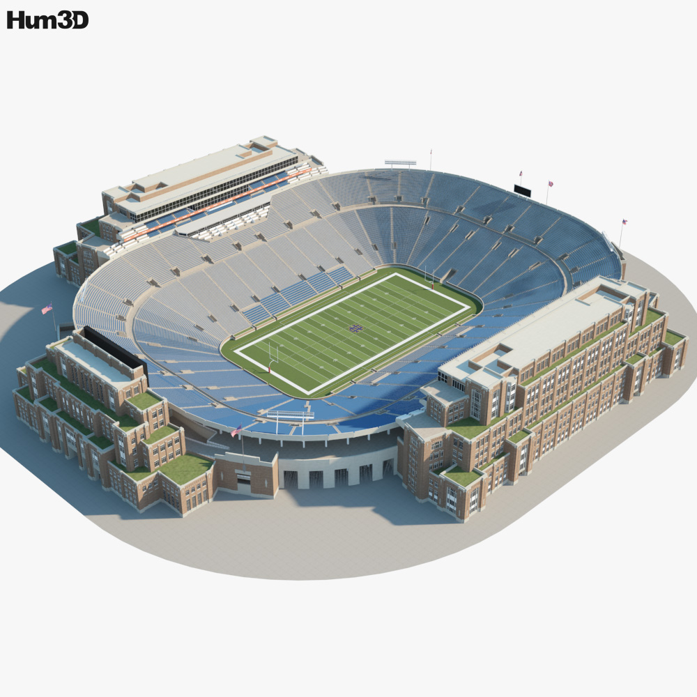 Notre Dame Stadium 3D model Architecture on Hum3D