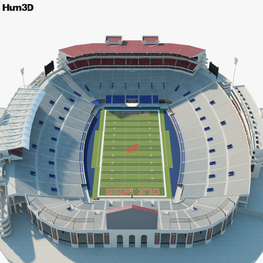 Vaught-Hemingway Stadium 3D 모델 - 건축 On Hum3D