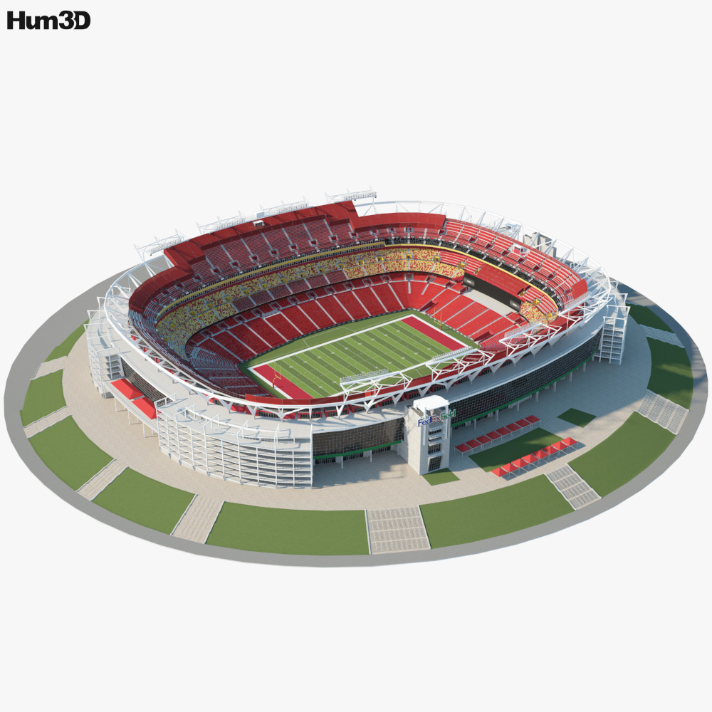 FedEx Field 3D model - Architecture on Hum3D