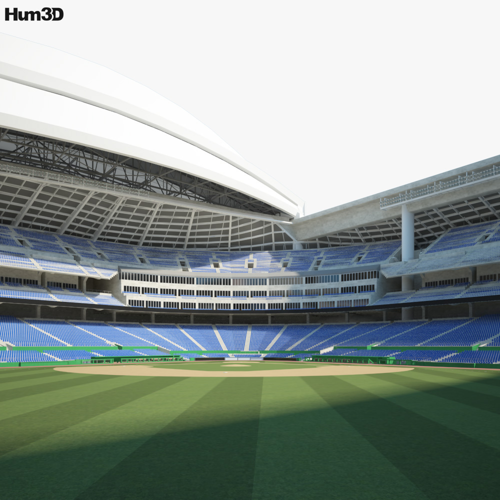 8 x 32 MLB Miami Marlins 3D Stadium Banner