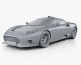 Spyker C8 Aileron 2014 3D 모델  clay render