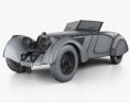 Squire Corsica Родстер 1936 3D модель wire render