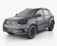 SsangYong Korando (New Actyon) 2014 3d model wire render