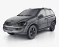 SsangYong Kyron 2014 3d model wire render