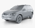 SsangYong Kyron 2014 3d model clay render