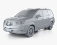 SsangYong Rodius 2016 3D-Modell clay render