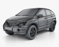 SsangYong Actyon 2014 Modelo 3d wire render