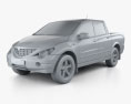 SsangYong Actyon Sports 2014 3D模型 clay render