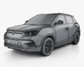 SsangYong Tivoli 2018 3Dモデル wire render