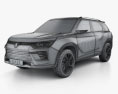 SsangYong SIV-2 2018 3D-Modell wire render
