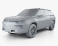 SsangYong SIV-2 2018 Modello 3D clay render