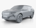 SsangYong e-SIV EV 2020 3d model clay render