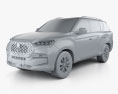 SsangYong Rexton 2022 3D-Modell clay render