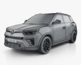 SsangYong Tivoli 2022 3Dモデル wire render