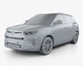 SsangYong Tivoli 2022 3Dモデル clay render