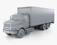 Sterling L9500 Box Truck 2009 3d model clay render