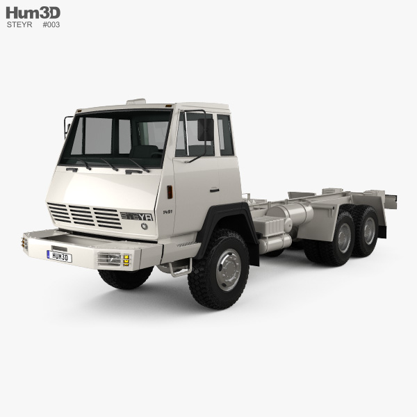 Steyr Plus 91 1491 Chassis Army Truck 1978 Modèle 3D