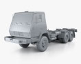 Steyr Plus 91 1491 Chassis Army Truck 1978 3Dモデル clay render