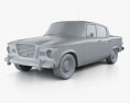 Studebaker Lark sedan 1960 3d model clay render