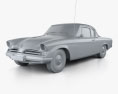 Studebaker Champion Starlight Coupe 1953 3d model clay render
