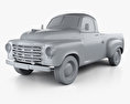 Studebaker Pickup 1950 3d model clay render