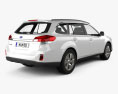 Subaru Outback 2010 3d model back view