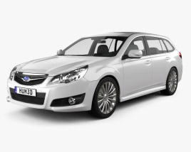 3D model of Subaru Legacy tourer 2014