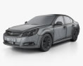 Subaru Legacy セダン US 2011 3Dモデル wire render