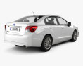 Subaru Impreza 2014 3d model back view