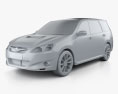 Subaru Exiga 2013 3D-Modell clay render