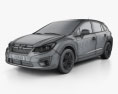Subaru Impreza ハッチバック 2012 3Dモデル wire render