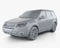 Subaru Forester Premium 2013 3d model clay render
