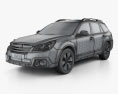 Subaru Outback limited US 2014 3D модель wire render